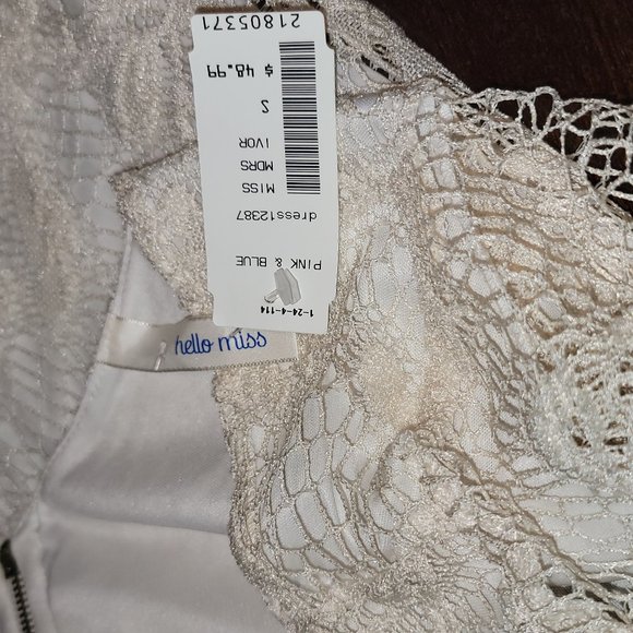 Hello Miss Cream Lace Dress - Picture 4 of 4